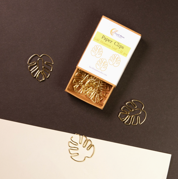 Lucid Moon Studio Gold Paper Clips