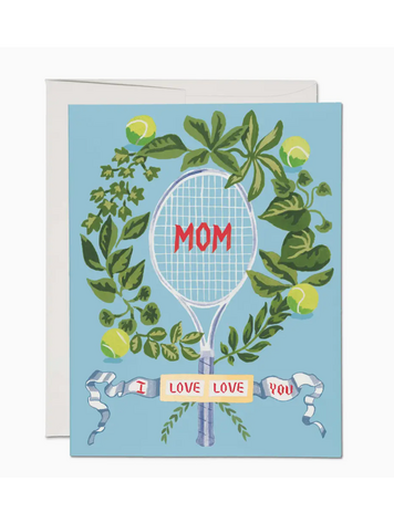 Red Cap Cards Tennis Mom