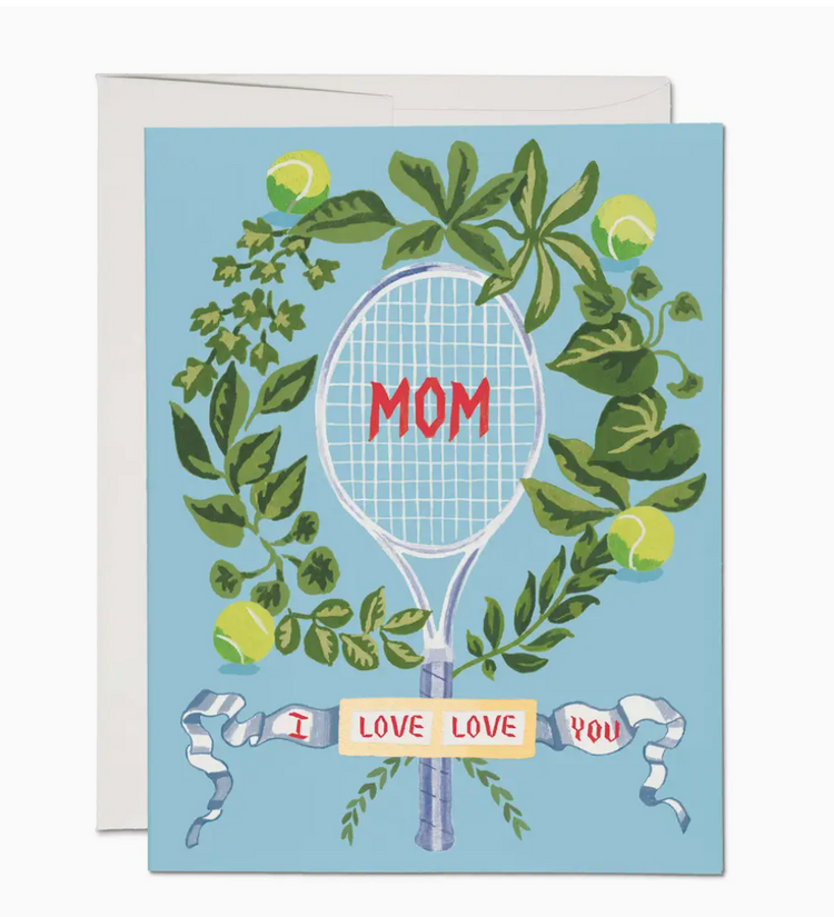 Red Cap Cards Tennis Mom