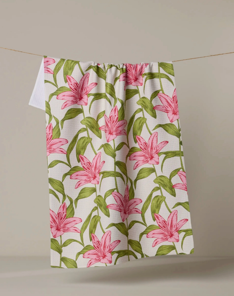 Geometry Mother Lily Tea Towel