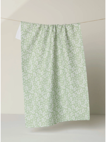 Geometry Sage Garden Tea Towel