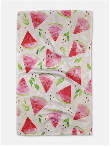 Geometry Watermelon Slice Tea Towel