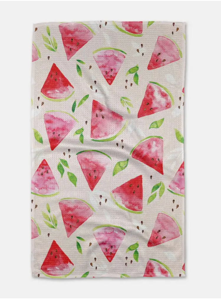 Geometry Watermelon Slice Tea Towel