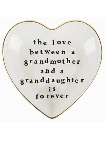 soiree-sisters Ceramic Mother's Day Heart Trinket Tray | Love Grandma