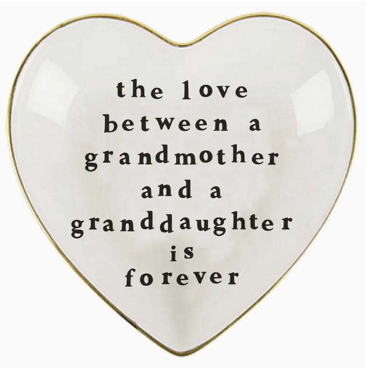 soiree-sisters Ceramic Mother's Day Heart Trinket Tray | Love Grandma
