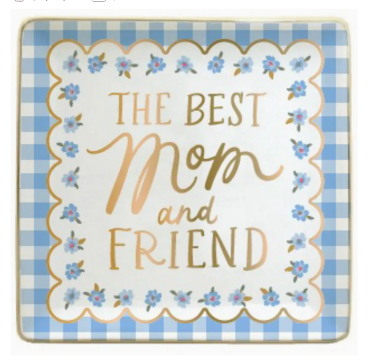soiree-sisters Mother's Day Ceramic Trinket Tray | Best Mom and Friend