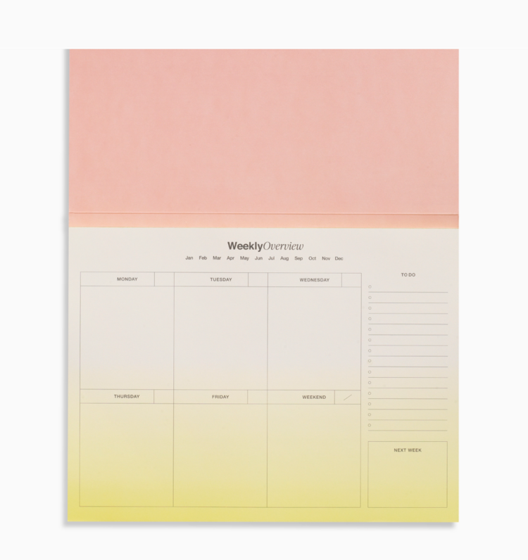 Papier Weekly Desk Planner, Undated - Fresh Growth