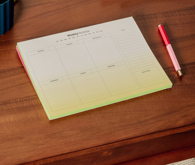 Papier Weekly Desk Planner, Undated - Fresh Growth