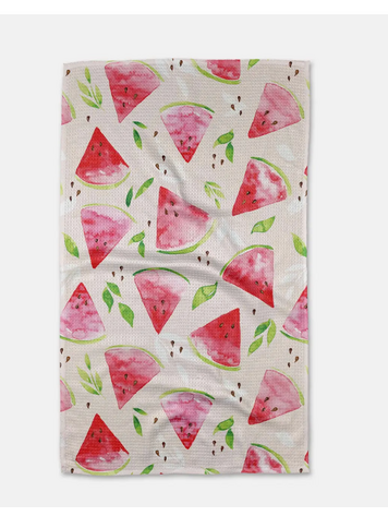 Geometry Watermelon Slice Tea Towel