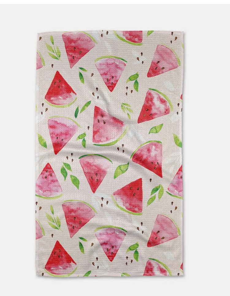 Geometry Watermelon Slice Tea Towel
