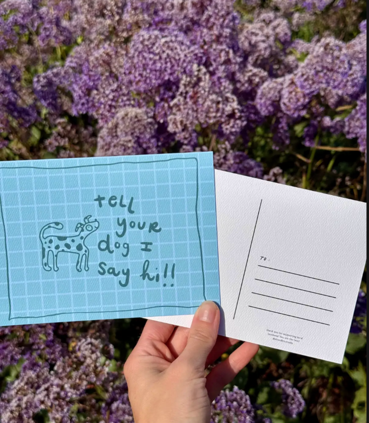 Stoodles Studio HI Dog Postcard