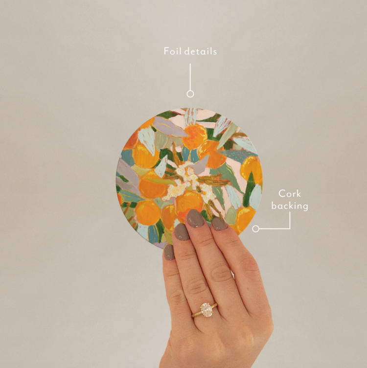 Seedlings Orange Blossoms Coaster