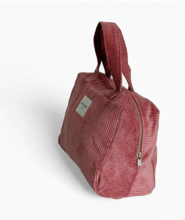 DE LA MUR LINE Extra Large Makeup Bag Coral