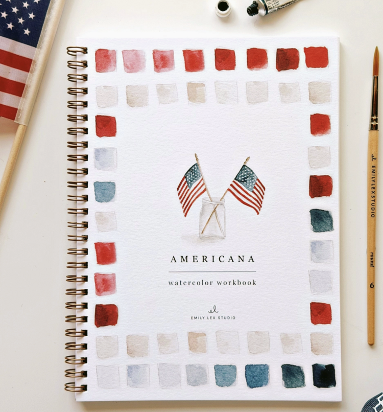 emily lex studio Americana Watercolor Workbook