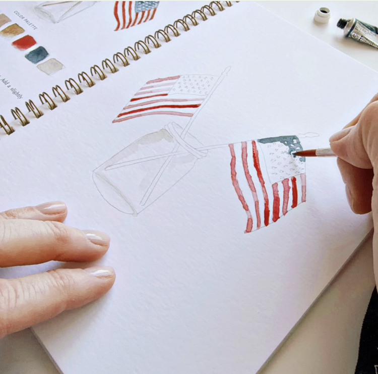 emily lex studio Americana Watercolor Workbook