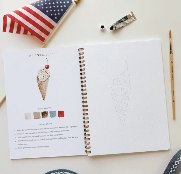 emily lex studio Americana Watercolor Workbook