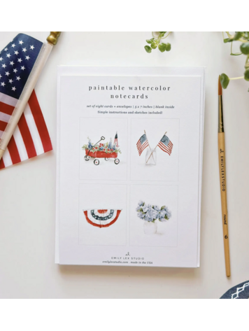 emily lex studio Americana Paintable Watercolor Notecard