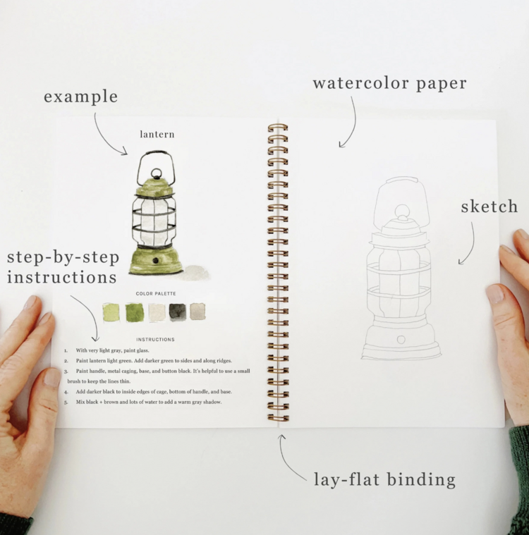 emily lex studio Camping Watercolor Workbook