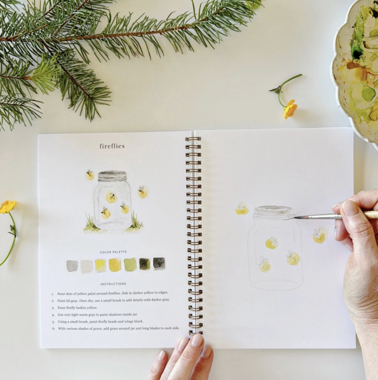 emily lex studio Camping Watercolor Workbook