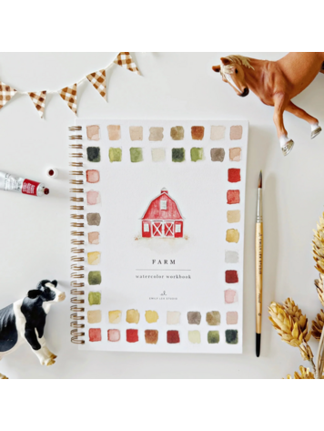 emily lex studio Farm Watercolor Workbook