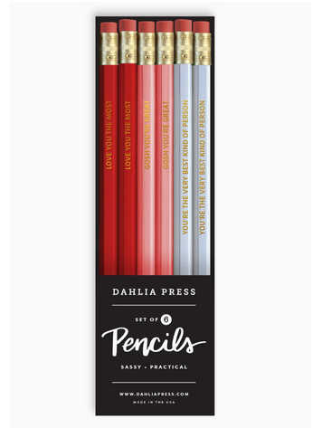 Dahlia Press Love Set Of Pencils
