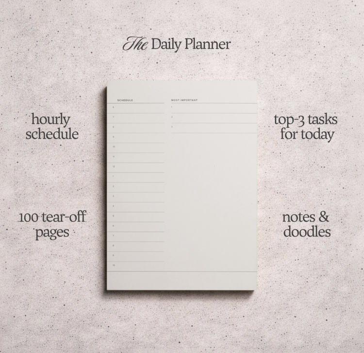 Kunitsa Co Daily Planner Pad