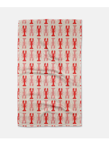Geometry Lobster Stripe Tea Towel