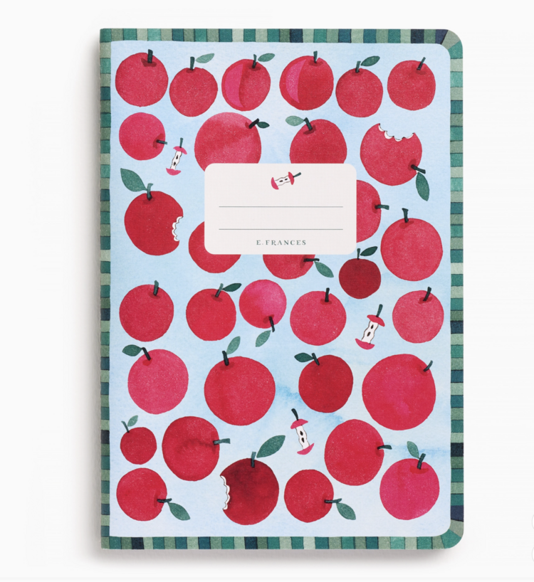 E. Frances Paper Studio Apple A Day Set of Two Stitched Notebooks