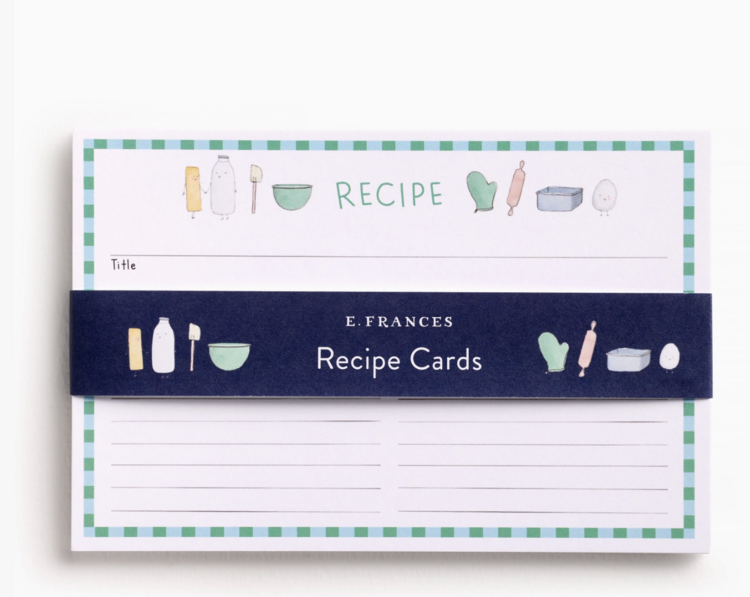 E. Frances Paper Studio Dessert First Recipe Card Set