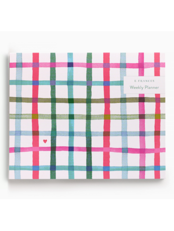 E. Frances Paper Studio Happy Plaid Covered Weekly Planner