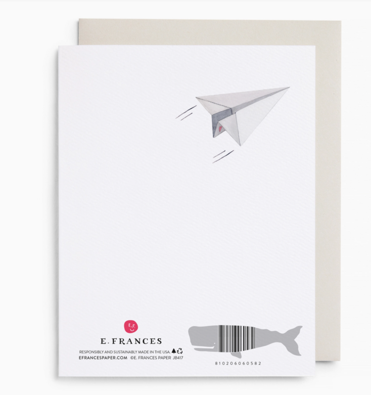 E. Frances Paper Studio Paper Airplane Love and Friendship