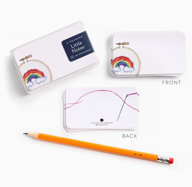 E. Frances Paper Studio Rainbow Cross Stitch Little Notes®
