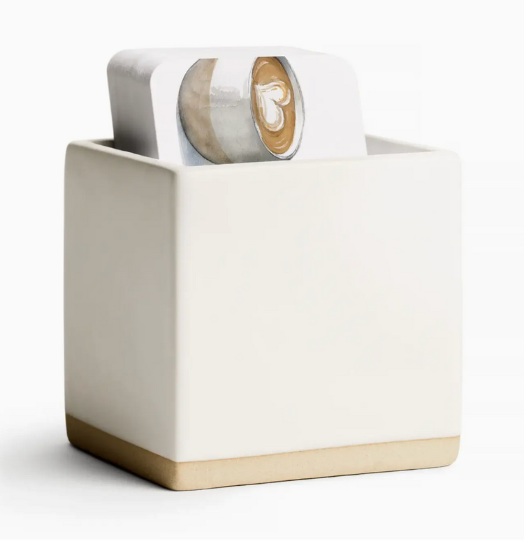 E. Frances Paper Studio White Little Note Ceramic Box