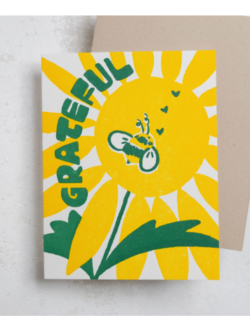 Folio Press & Paperie Grateful Bee Card