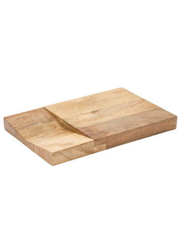 Creative Co-Op Mango Wood Cutting Board with Catch All Area