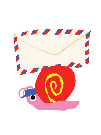 Stationery Store Day Snail and Mail Vinyl Sticker