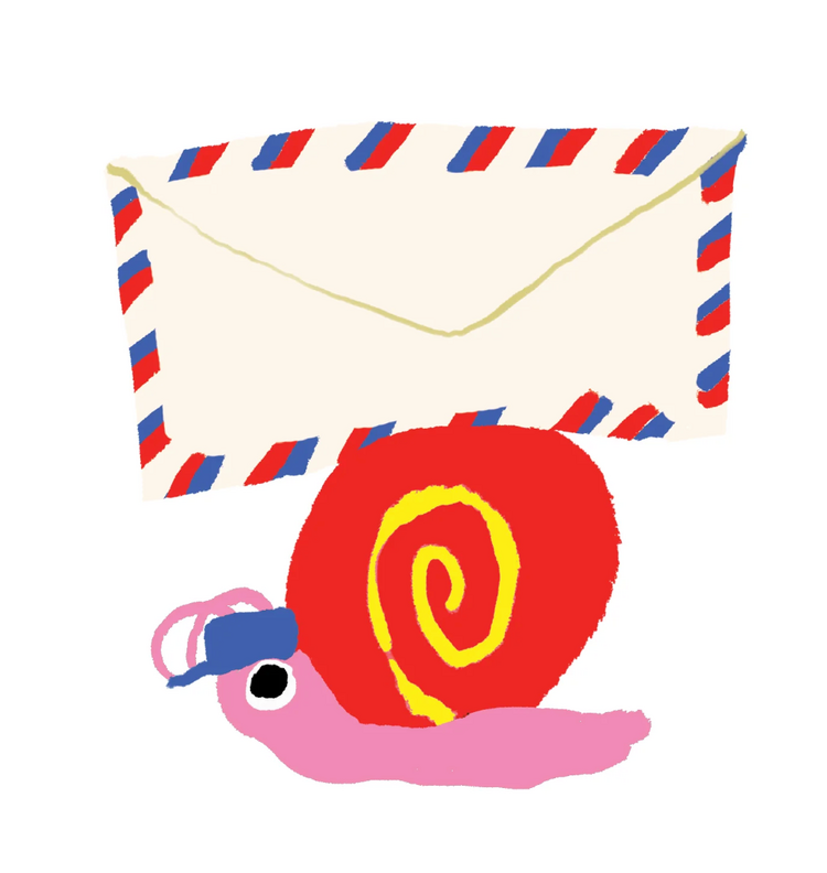 Stationery Store Day Snail and Mail Vinyl Sticker