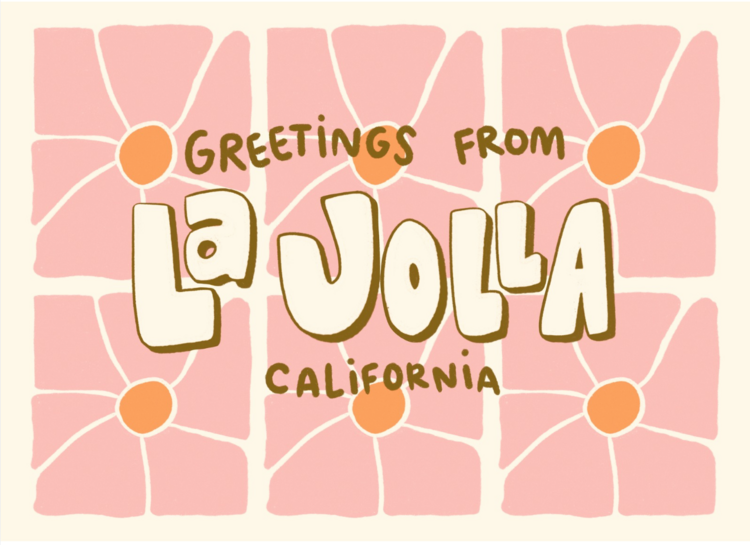 Sweet Paper Custom Greetings From La Jolla PostCard