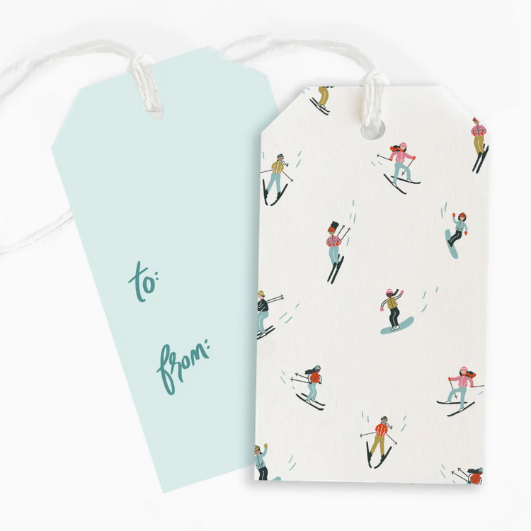 Dahlia Press Skier - Gift Tag