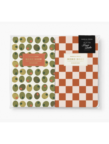 Dahlia Press Olive/Checker Memo Books