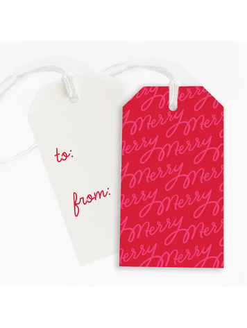 Dahlia Press Merry Script Gift Tag