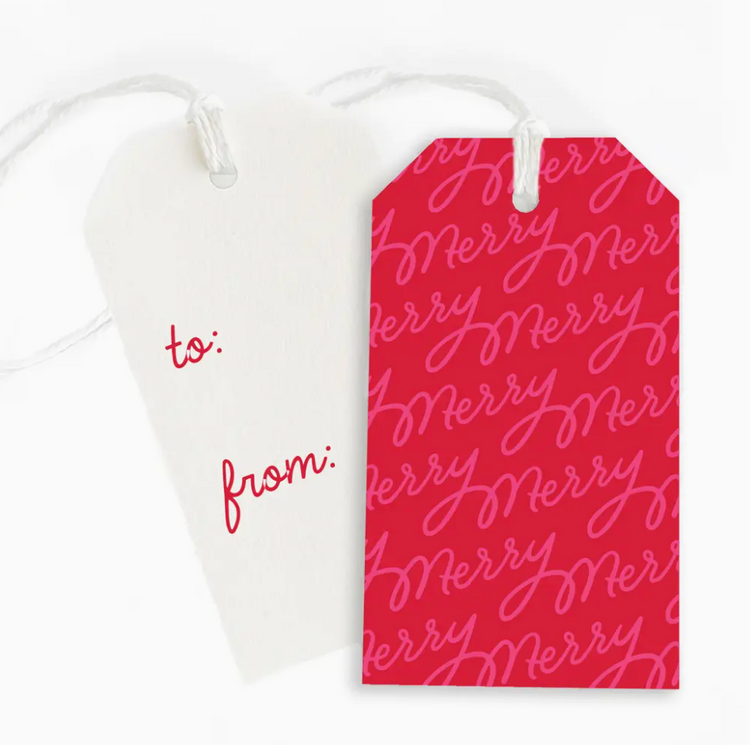 Dahlia Press Merry Script Gift Tag