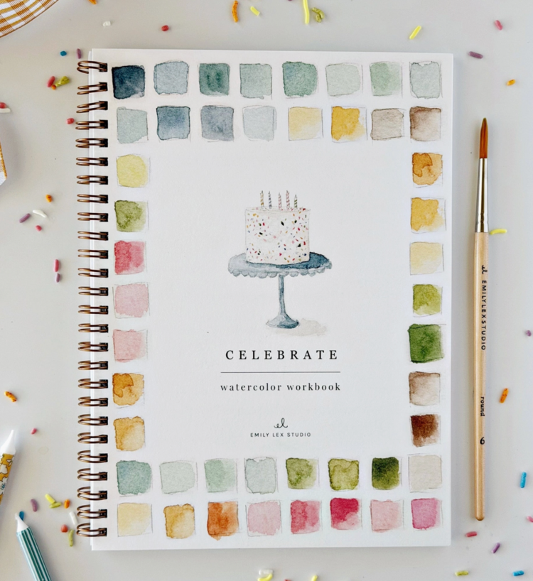 emily lex studio Celebrate Watercolor Workbook