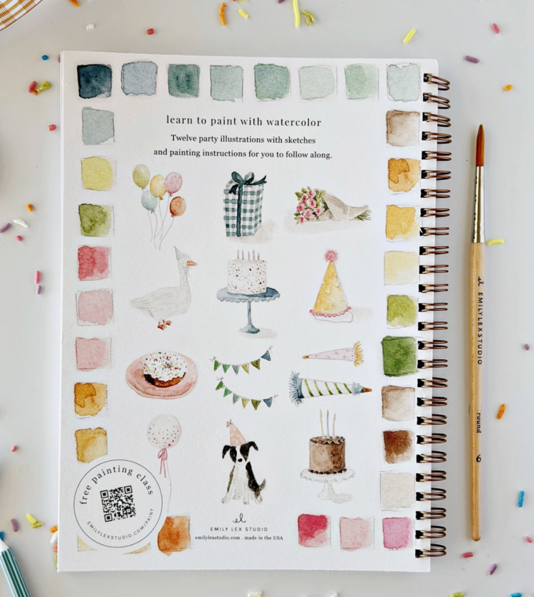 emily lex studio Celebrate Watercolor Workbook