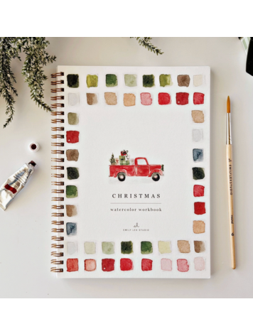 emily lex studio Christmas Watercolor Workbook