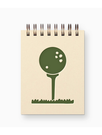 Ruff House Art Golf Ball and Tee Mini Jotter