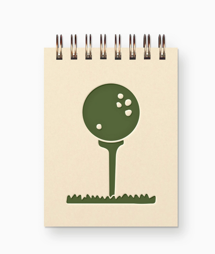 Ruff House Art Golf Ball and Tee Mini Jotter