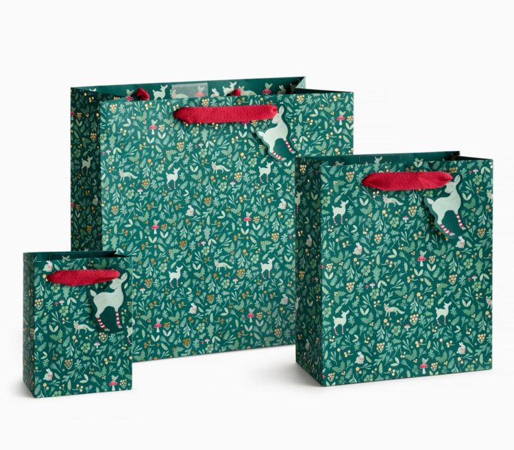 E. Frances Paper Studio Winter Forest Gift Bag, Medium