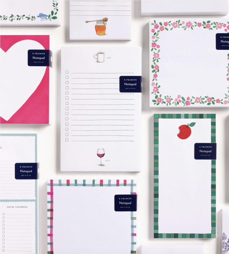 E. Frances Paper Studio An Apple A Day Market List Notepad