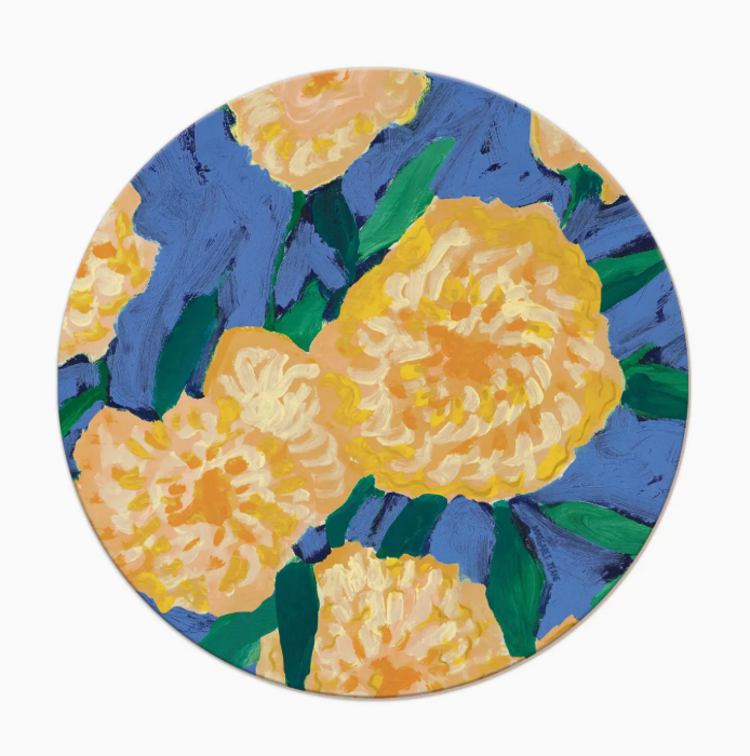 Seedlings Bursts of Marigolds Coaster
